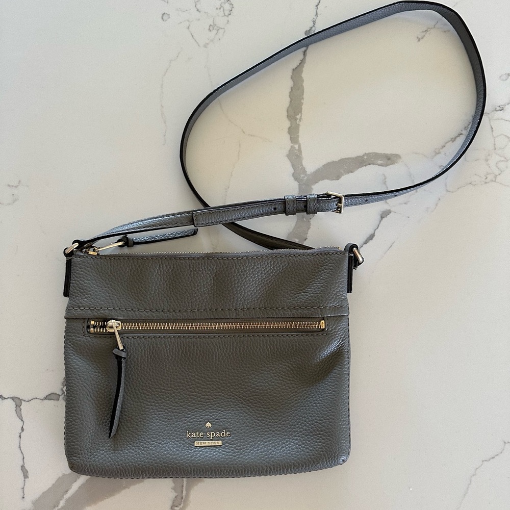 kate spade gray crossbody purse